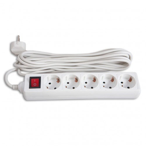 Сетевой удлинитель BURO BU-PS5.3/W, 3м, белый