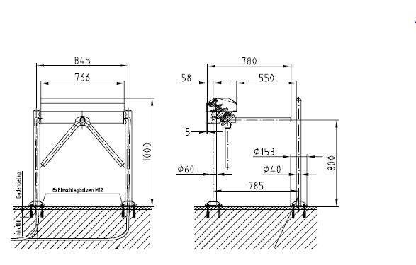Двухштанговый турникет Gotschlich Dolomit 2-Arm