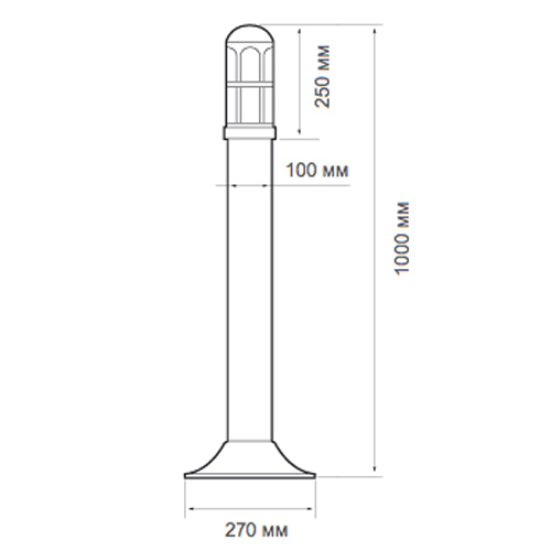 Декоративная башня-фонарь Optex CAV-1 для установки активных извещателей, горизонтальная установка