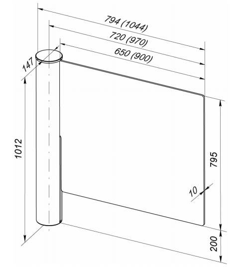 Калитка автоматическая PERCo WMD-06 (створка 650 мм)