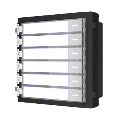 Модуль на 6 абонентов с подсветкой Hikvision DS-KD-KK для вызывной панели