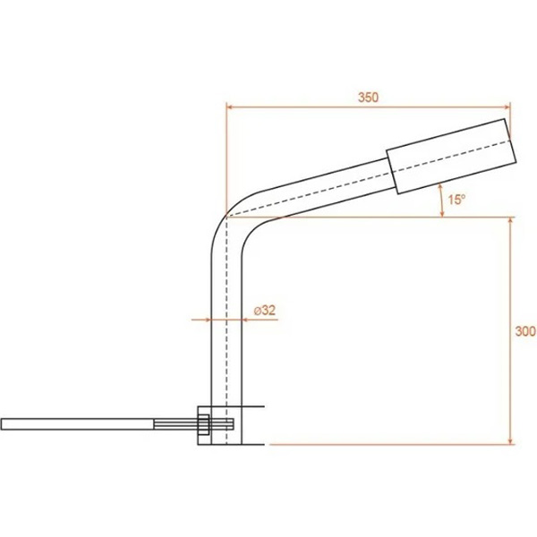 Приставной кронштейн Wolta К1П-0,3-0,35-1-0,12x0,6-С для консольного светильника