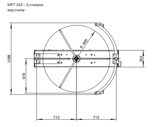 Полноростовой моторизованный турникет Magnetic MPT 132 (MPT132CA302), MHTM, MLC, с полукруглым формирователем прохода