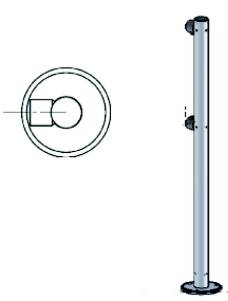 Стойка ограждения односторонняя Oxgard Ø50 1000 мм Стойка ограждения односторонняя Oxgard Ø50 1000 мм