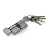 Цилиндр замковый PERCo с фиксатором 60 мм, хром