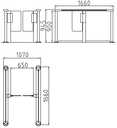 Сенсорный барьер dormakaba Argus HSB-E07, 1 проход