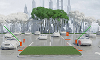 Платная парковка на один раздельный въезд/выезд с автоматической кассой HP