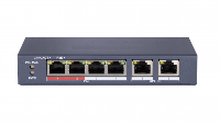 Неуправляемый PoE-коммутатор HiWatch DS-S604P