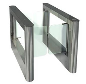 Боковой модуль турникета с распашными створками ОМА-86.888 (V8) из нержавеющей стали с картоприемником
