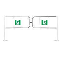 Комплект створок PERCo BH02 1-18 для двойной распашной секции ограждения с магнитным устройством блокировки, ширина прохода 2000 мм