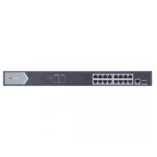 Неуправляемый 16-портовый PoE коммутатор HikVision DS-3E0518P-E