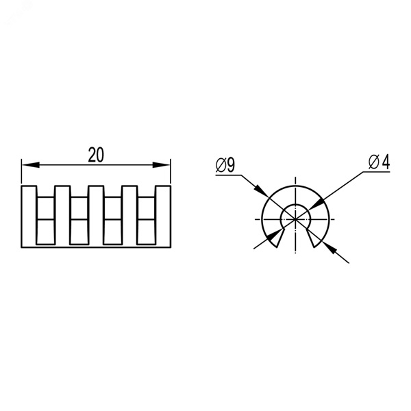 Держатель для крышки d4мм DKC FC37004 (20 шт.)