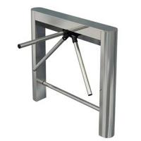 Турникет-трипод тумбовый ОМА-26.8 (66.A6) из нерж. стали с картоприемником и планками Антипаника