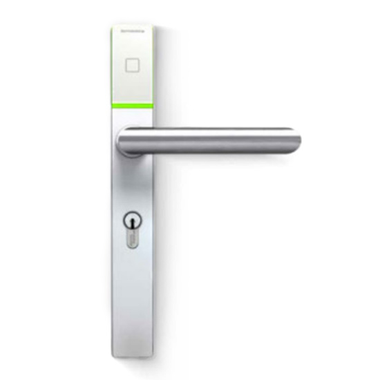 Электронный замок dormakaba c-lever pro (белый, узкий, offline, 92 мм, левый, ручки HL, шток 9 мм)