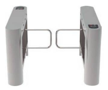 Турникет распашной тумбовый ZKTeco SB 01 RF с RFID считывателями (с планками) Турникет распашной тумбовый ZKTeco SB 01 RF с RFID считывателями (с планками)