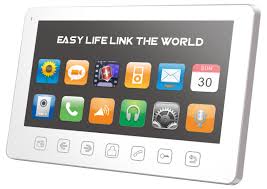 Монитор видеодомофона c кнопочным управлением TANTOS Slim (белый)