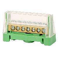 Клеммная колодка DKC T167 соединительная 1р 7х5,3мм, цвет зелёный
