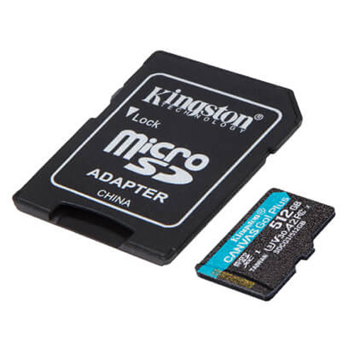 Карта памяти microSDXC UHS-I U3 Kingston Canvas Go 512 ГБ