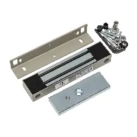 Электромагнитный замок AccordTec ML-180K с уголком, серый