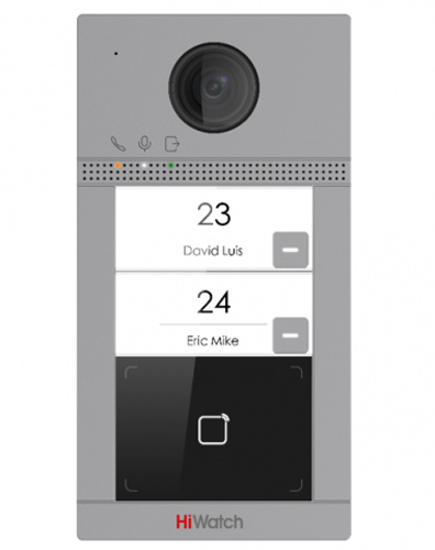 Вызывная панель 2Мп видеодомофона HiWatch VDP-D4212W/Flush с поддержкой карт Mifare, Wi-Fi и PoE Вызывная панель 2Мп видеодомофона HiWatch VDP-D4212W/Flush с поддержкой карт Mifare, Wi-Fi и PoE