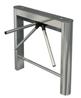 Турникет-трипод тумбовый ОМА-26.7 (68.AA) из нерж. стали со стеклянной крышкой со станд. планками