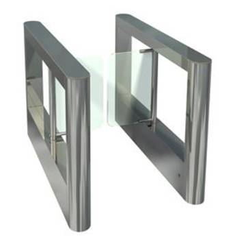 Турникет с распашными створками ОМА-84.687 (AA) из нержавеющей стали и стекла