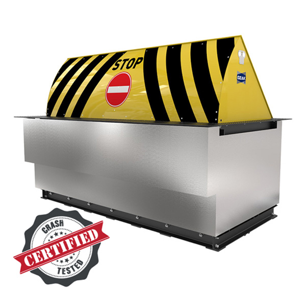 Блокиратор дорожный гидравлический HRB 900 (HRB-40R90-2p) с двумя гидроцилиндрами, длина 4000 мм