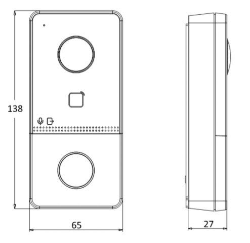 Комплект IP-видеодомофона HiWatch DS-D100IKWF (вызывная панель + монитор)