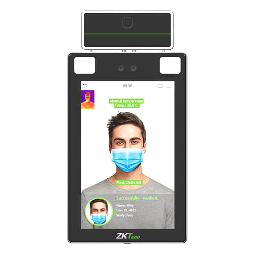 Терминал распознавания лиц ZKTeco ProFaceX [TI] [WIFI] с функцией измерения температуры тела