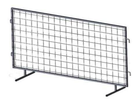 Ограждение передвижное О-320-20 с сеткой