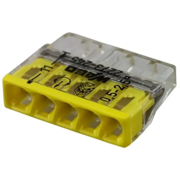 Клеммная колодка 5-проводная WAGO 2273-245 с пастой (20 штук)