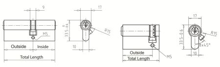 Евроцилиндр dormakaba E-SP, ключ-ключ, никель, 5 ключей Евроцилиндр dormakaba E-SP, ключ-ключ, никель, 5 ключей