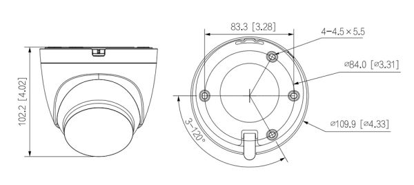 IP-видеокамера 2Мп Dahua DH-IPC-HDW1230DTP-SAW-0280B с ИК-подсветкой до 30м и Wi-Fi