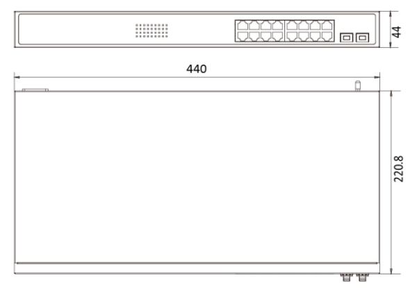 Неуправляемый 16-портовый PoE коммутатор HikVision DS-3E0518P-E/M