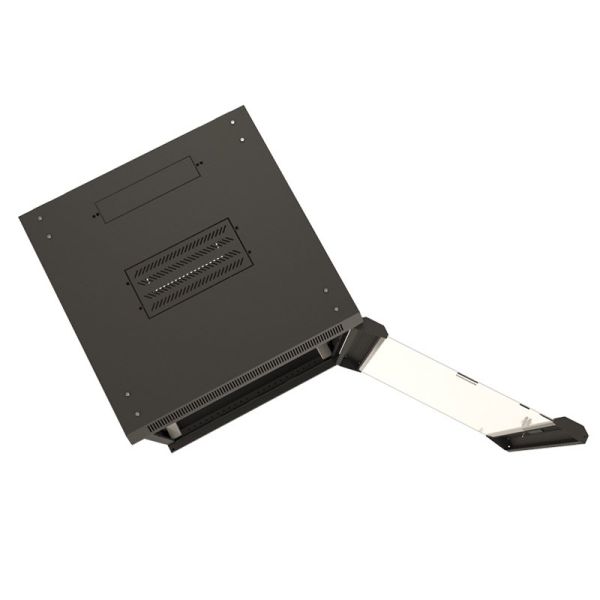 Шкаф настенный Hyperline TWB-1266-GP-RAL9004, 19", 12U