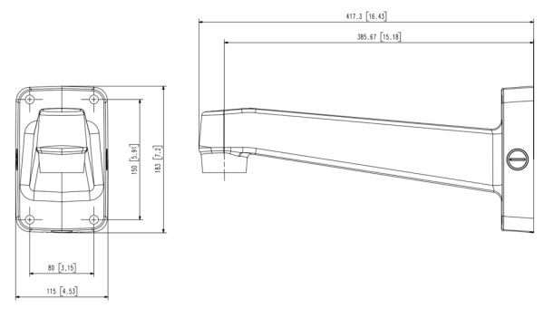 Настенный кронштейн для видеокамер Wisenet SBP-390WMW2