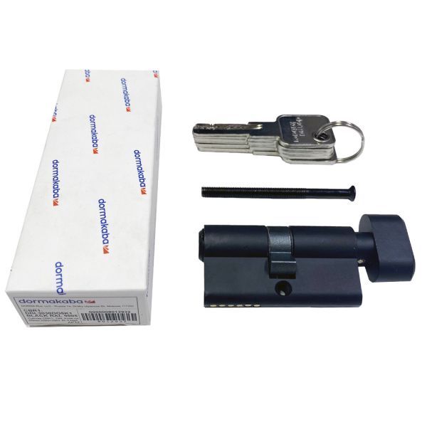 Евроцилиндр dormakaba CBR-1, ключ-ключ, никель, 5 ключей