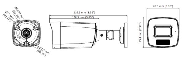 Уличная HD-TVI видеокамера HiWatch DS-T220A (3.6 мм) с технологией AoC и двумя подсветками до 40 м Уличная HD-TVI видеокамера HiWatch DS-T220A (3.6 мм) с технологией AoC и двумя подсветками до 40 м