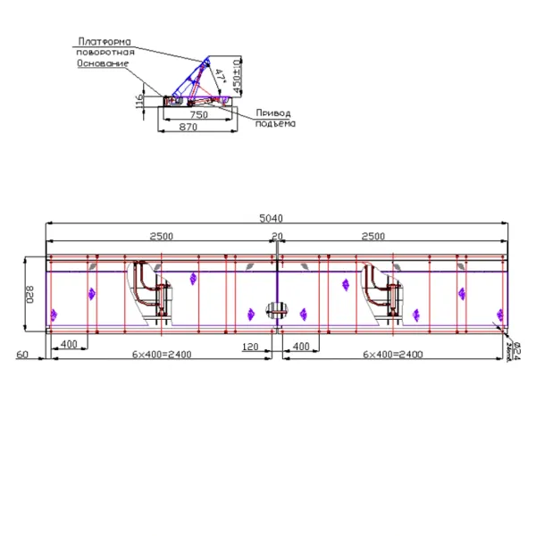 Дорожный блокиратор Silar ПЗП 5000 ГЗ гидравлический, заглубляемый Дорожный блокиратор Silar ПЗП 5000 ГЗ гидравлический, заглубляемый