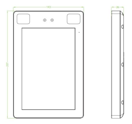 Антивандальный уличный терминал распознавания лиц ZKTeco ProFaceX[P], вен ладони и карт EM-Marine