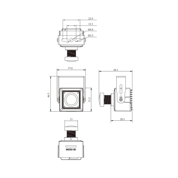 Мини IP-камера 2Мп RVi-2NCCX2356 (2.8)