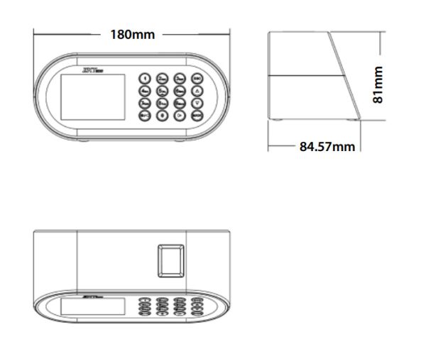 Биометрический терминал учёта рабочего времени ZKTeco D1S, настольный