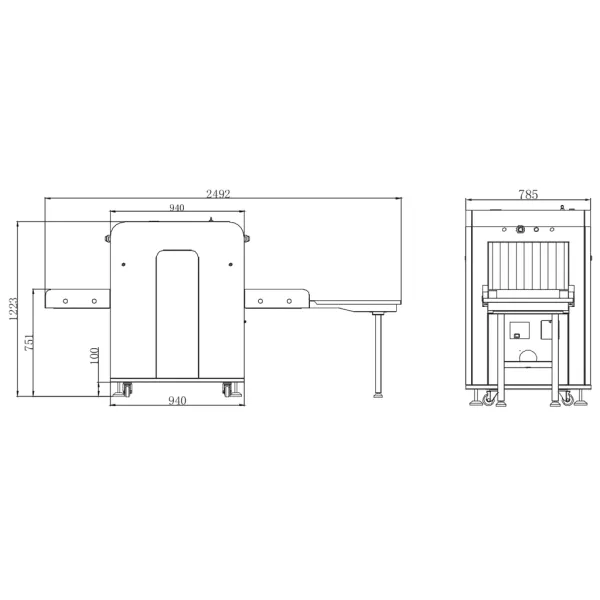 Рентгеновский интроскоп ZKTeco ZKX6040A для сканирования ручной клади