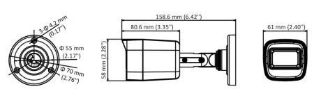 Уличная 5 Мп HD-TVI видеокамера Hiwatch DS-T500A (3.6 мм) с микрофоном