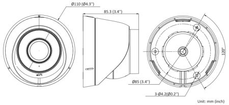 Уличная купольная IP-камера 4Мп HiWatch DS-I453M(B) (4 мм) с EXIR-подсветкой до 30м и микрофоном