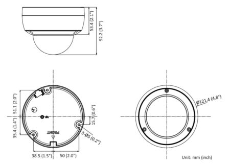 Уличная антивандальная IP-камера 4Мп HiWatch IPC-D042-G2/U (2.8 мм) с микрофоном