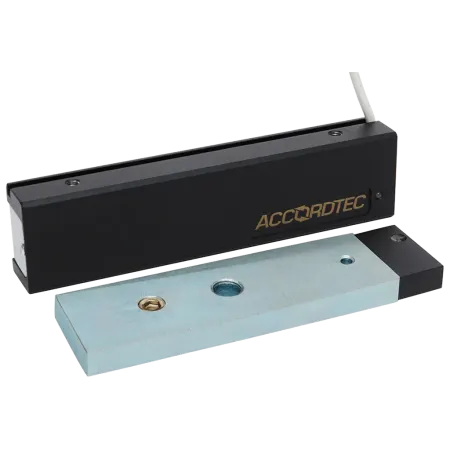 Электромагнитный замок AccordTec ML-200K-3 Premium Black с планкой