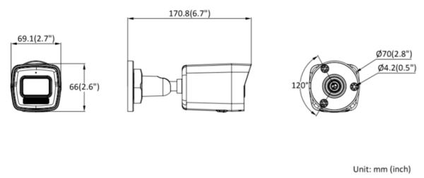 Уличная IP-камера 8Мп HiWatch DS-I850M (2.8 мм) с интеллектуальной подсветкой и микрофоном