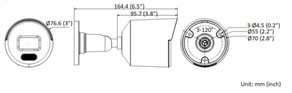 Уличная IP-камера 4Мп HiWatch DS-I450L(C) (2.8 мм) с технологией ColorVu