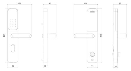 Электронный замок HikVision DS-K4SL500MKW с RFID считывателем Mifare, Wi-Fi